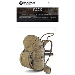 Tactical 45L Hydration Cargo Pack MOLLE Backpack 3L Reservoir Ballistic Vest Rdy